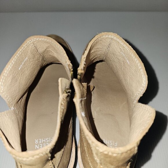 Eileen Fisher Cargo Ankle Boot Womens 9 Brown Suede Platform Wedge Comfort NEW - Picture 8 of 13